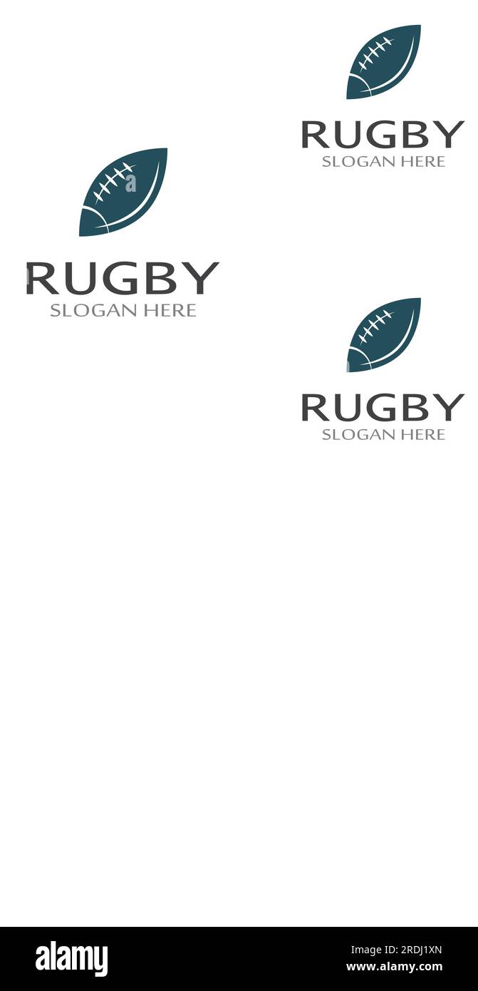 Rugby-Ball-Logo. Mit Vektordarstellung. Kann für Sportlogos und ein Teamlogo verwendet werden Stock Vektor