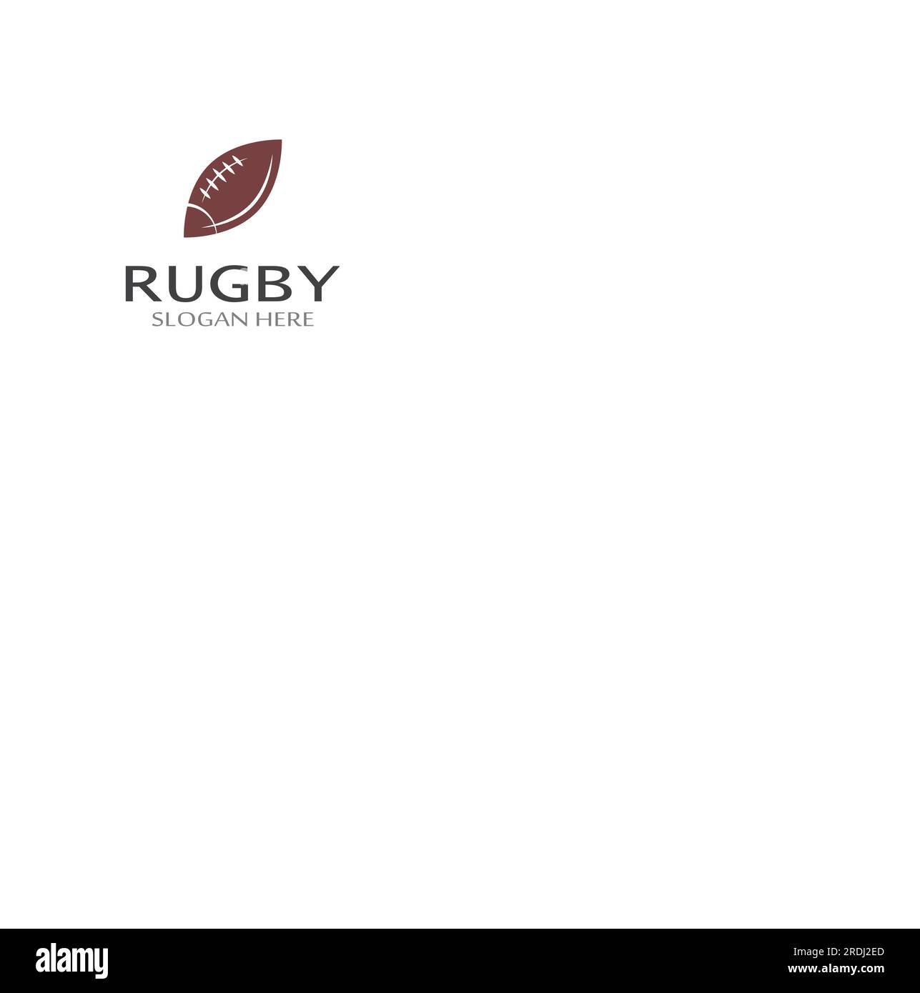 Rugby-Ball-Logo. Mit Vektordarstellung. Kann für Sportlogos und ein Teamlogo verwendet werden Stock Vektor
