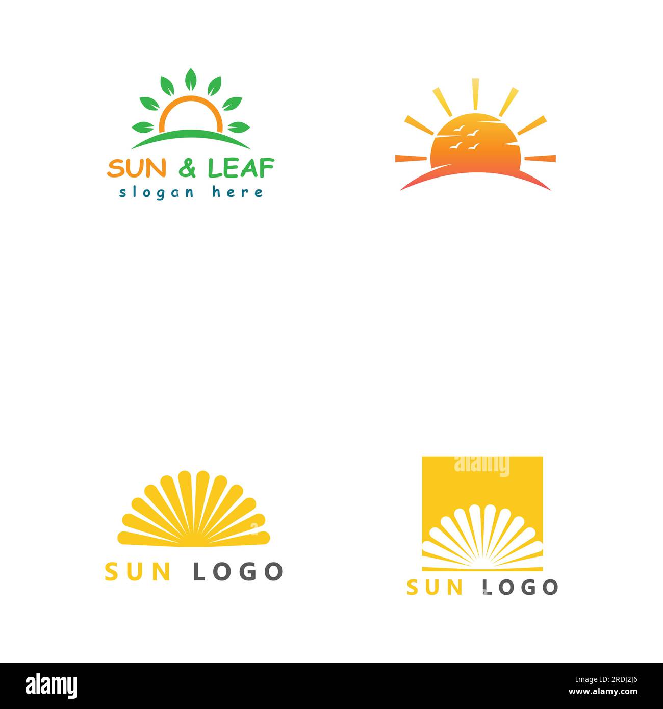 Sun Vektor illustration symbol Logo Template Design Stock Vektor