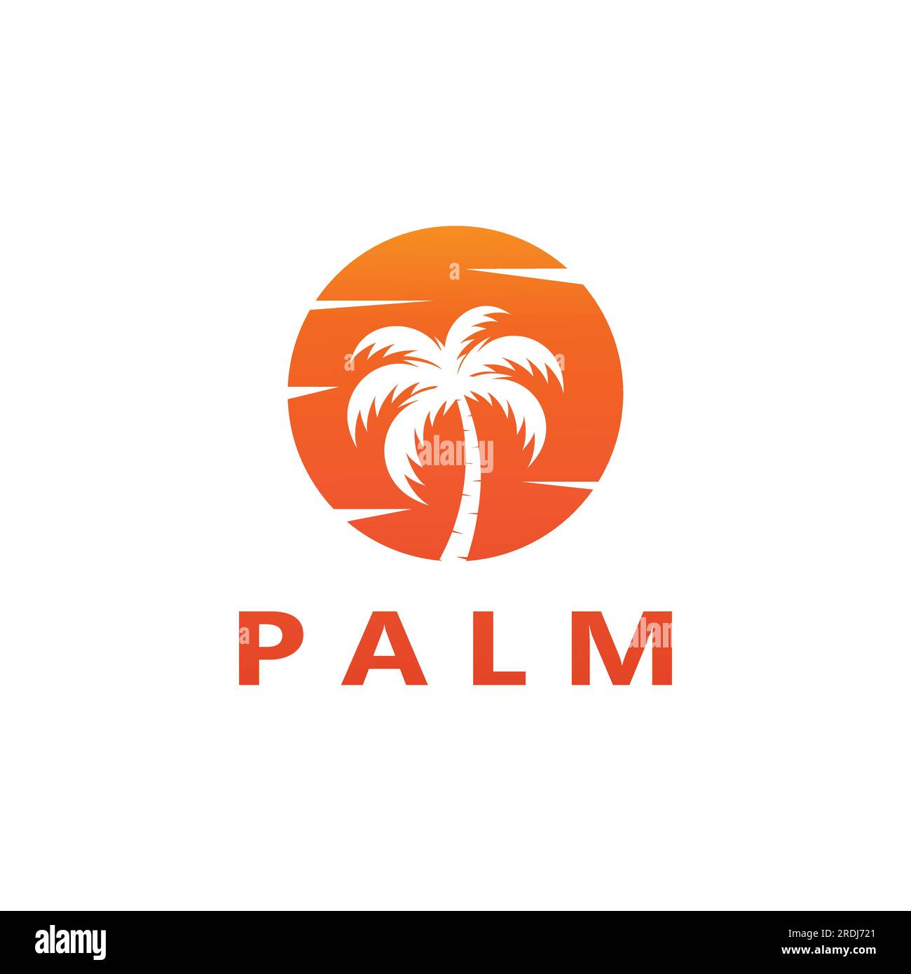 Palm Tree Sommer logo template Vector Illustration Stock Vektor
