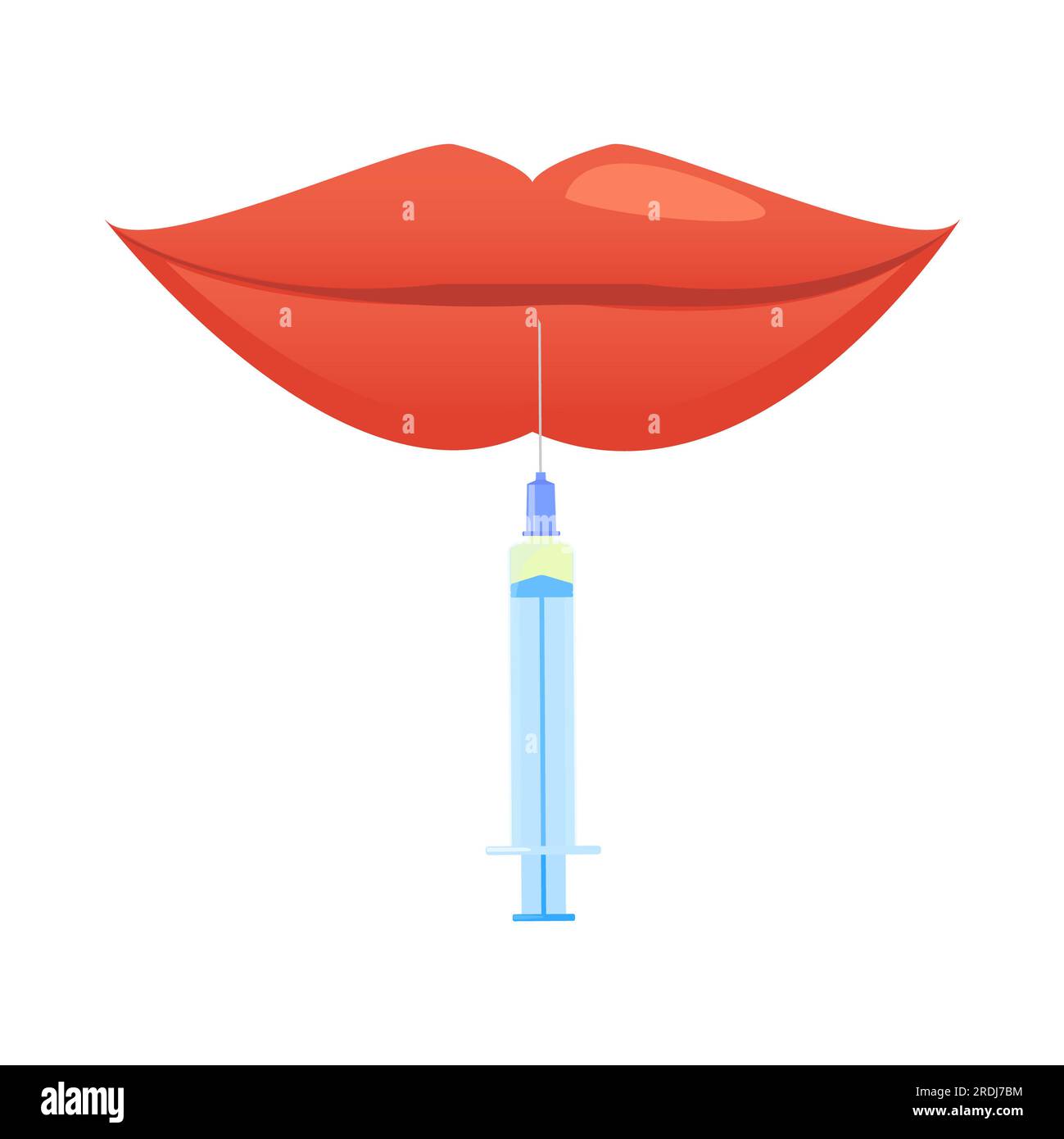 Lippenvergrößerung, Illustration Stockfoto
