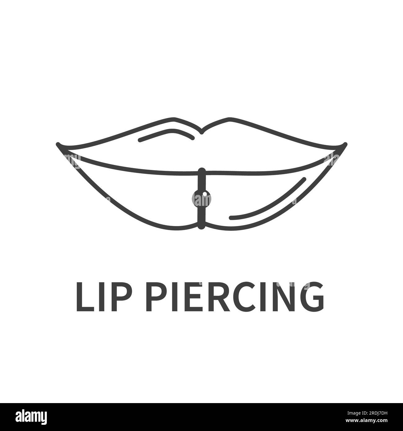 Lippenpiercing, Illustration Stockfoto