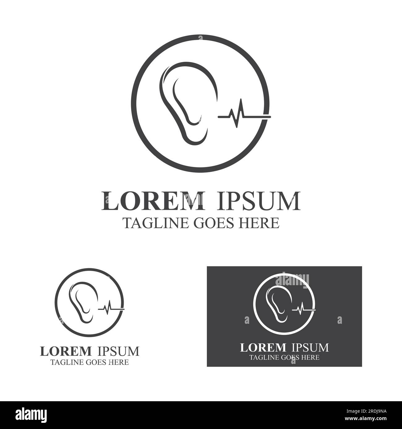 Ear-Logo-Design Stock Vektor