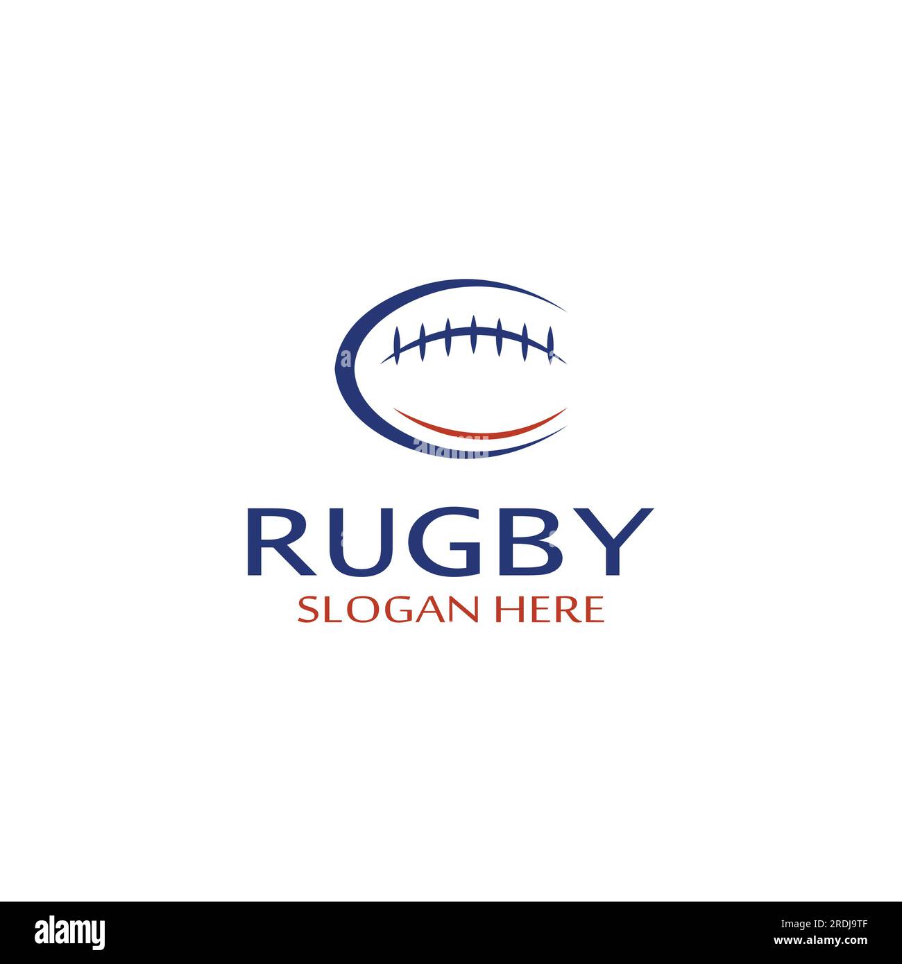Rugby-Ball-Logo. Mit Vektordarstellung. Kann für Sportlogos und ein Teamlogo verwendet werden Stock Vektor