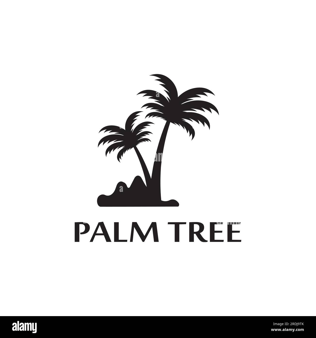 Palm Tree Sommer logo template Vector Illustration Stock Vektor
