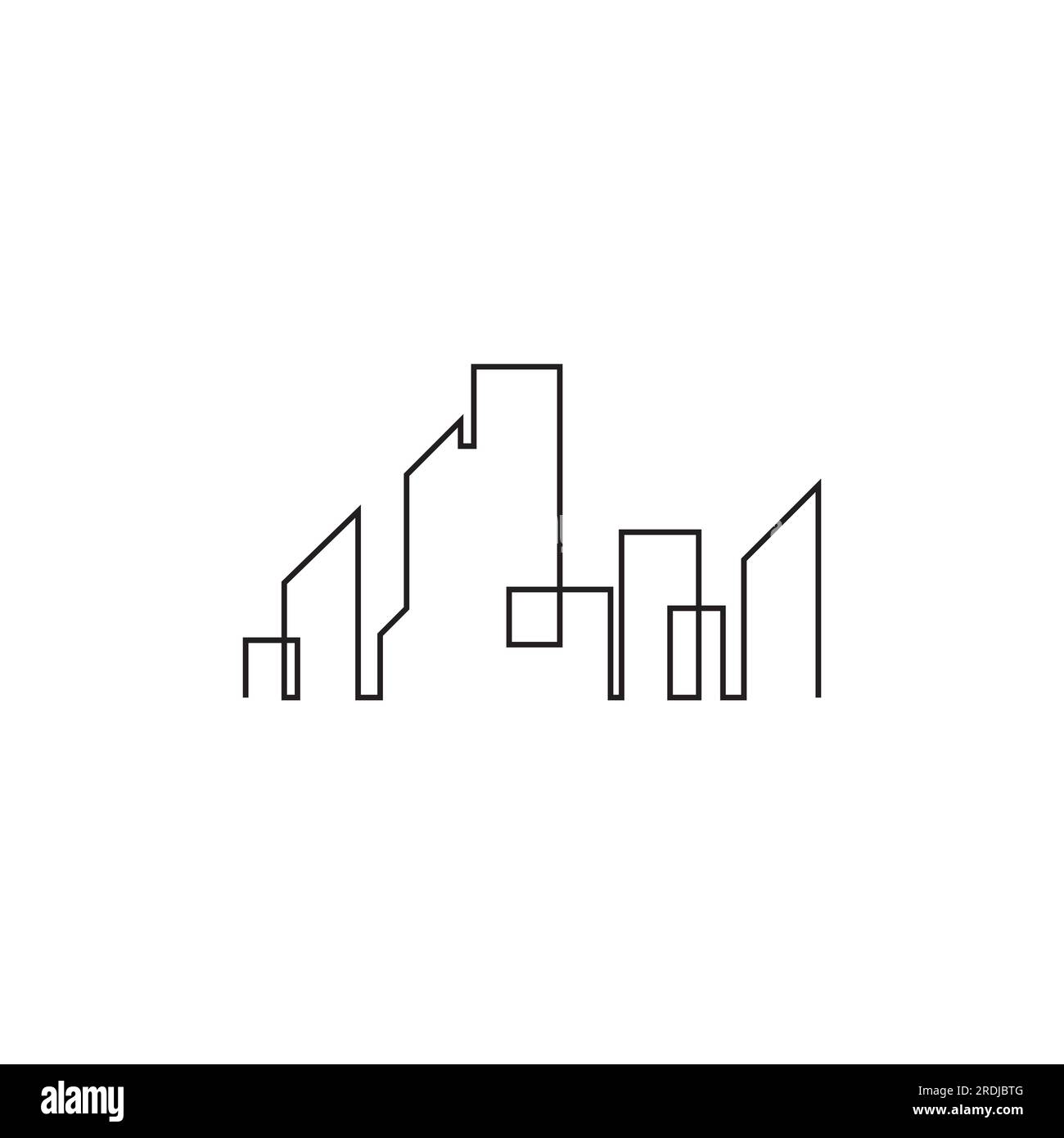 City ​​skyline, Silhouette, moderne Stadt und Stadtzentrum. Mit Logo-Design, Symbol und Symbol Stock Vektor