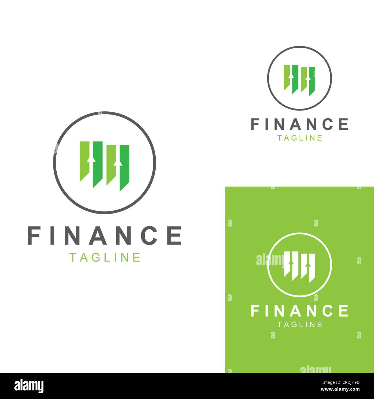 Logo für Finanzunternehmen oder Finanzgrafik Logo.Logo für Daten zu Finanzergebnissen.mit Vektorsymbol-Design. Stock Vektor
