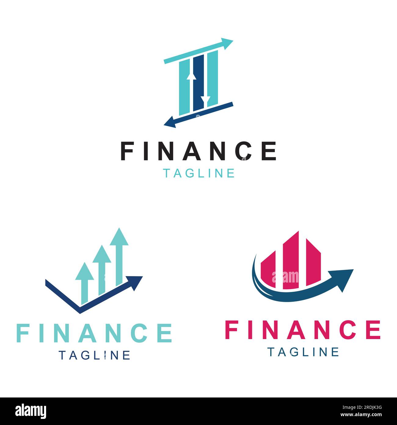 Logo für Finanzunternehmen oder Finanzgrafik Logo.Logo für Daten zu Finanzergebnissen.mit Vektorsymbol-Design. Stock Vektor