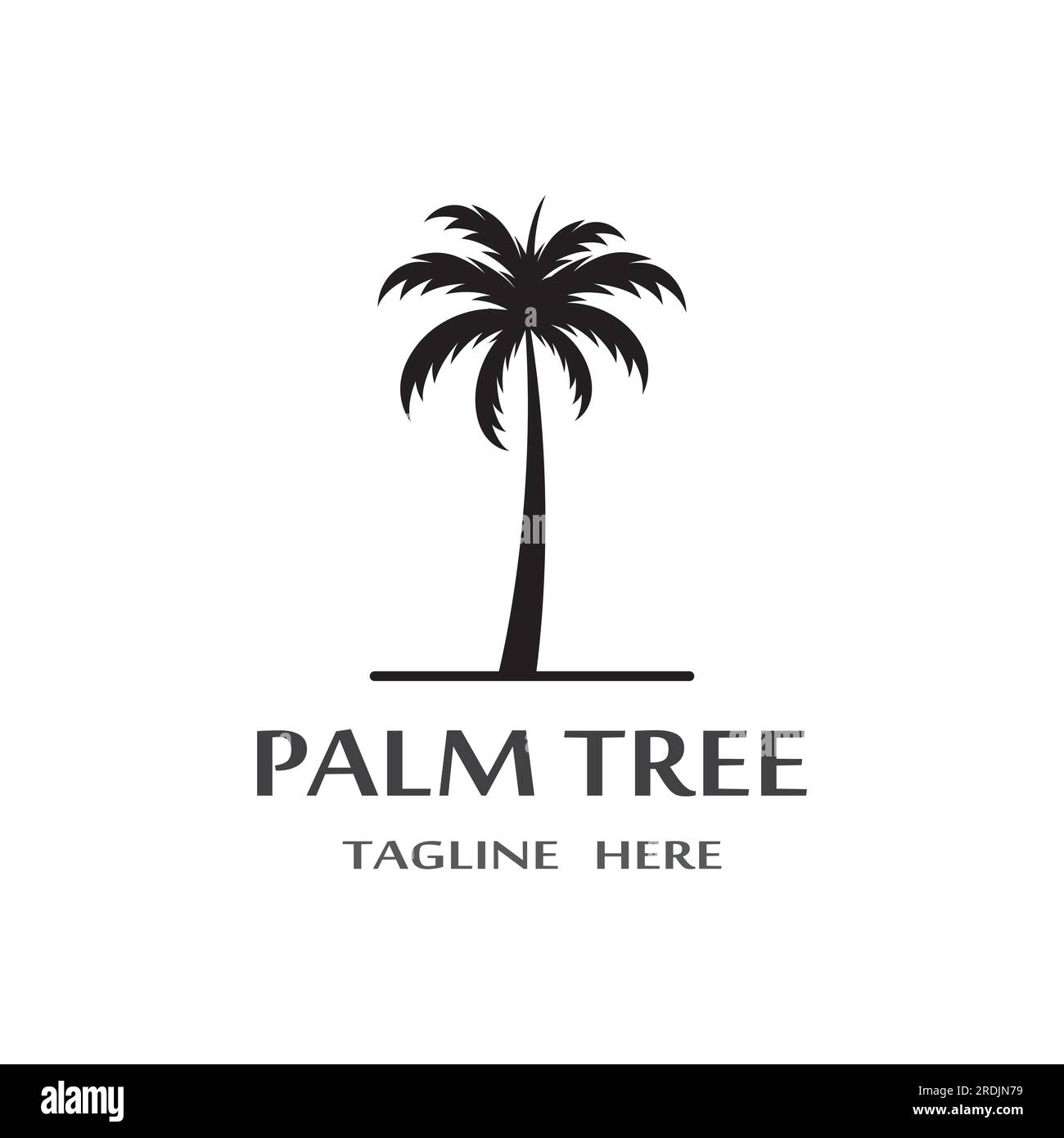 Palm Tree Sommer logo template Vector Illustration Stock Vektor
