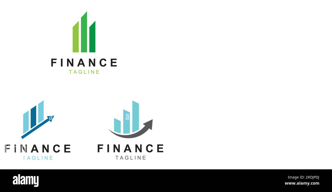Logo für Finanzunternehmen oder Finanzgrafik Logo.Logo für Daten zu Finanzergebnissen.mit Vektorsymbol-Design. Stock Vektor