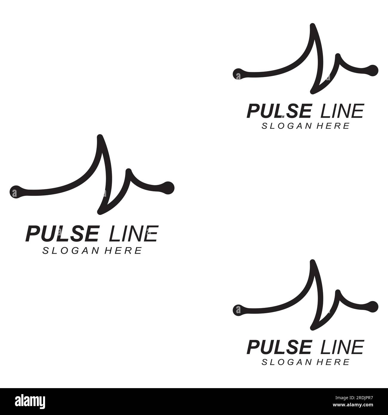 Pulslinie oder medizinische Welle. Logo-Design-Konzept-Vektor Stock Vektor
