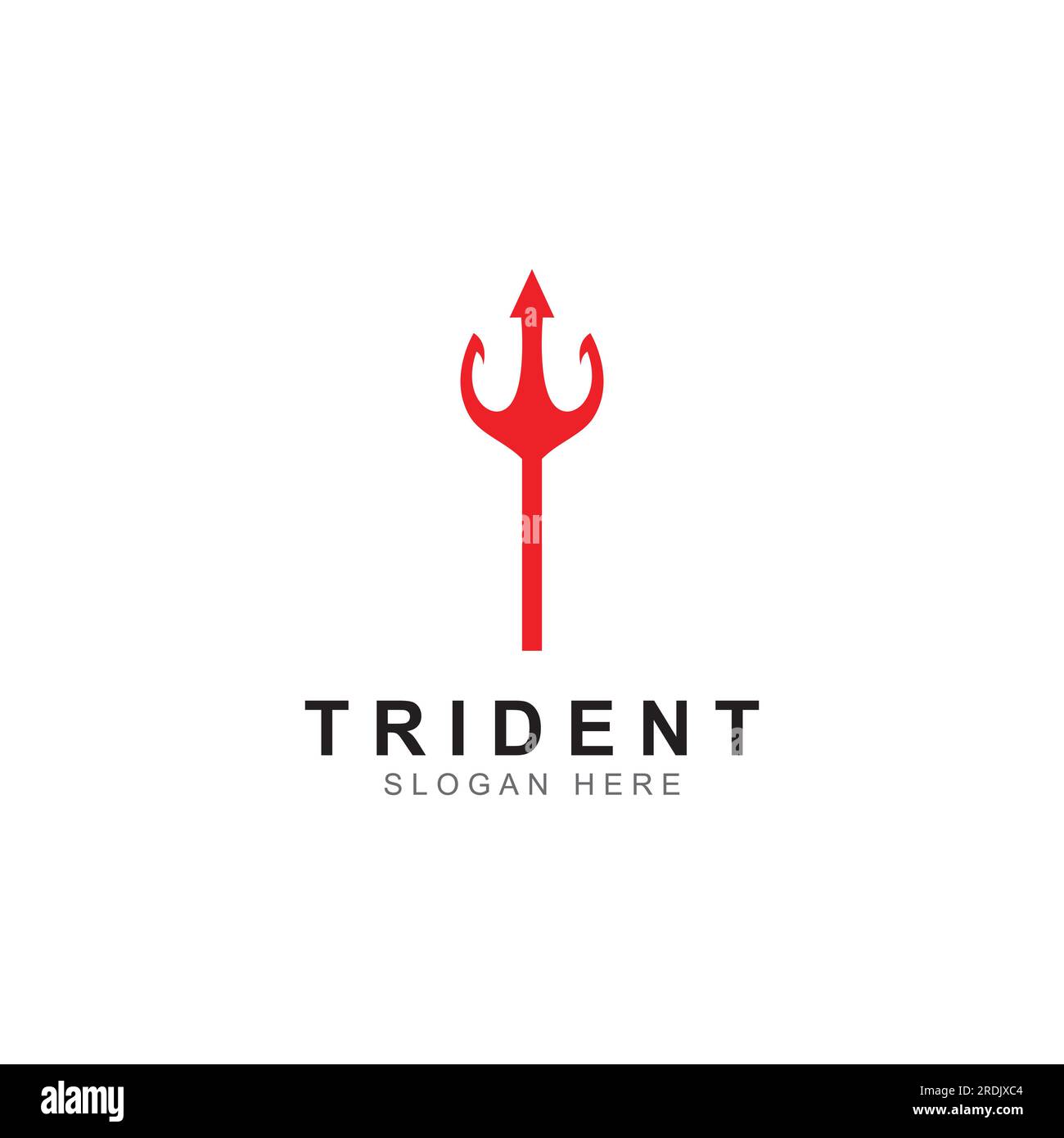 Trident-Logo mit Vektordesign-Konzept. Stock Vektor