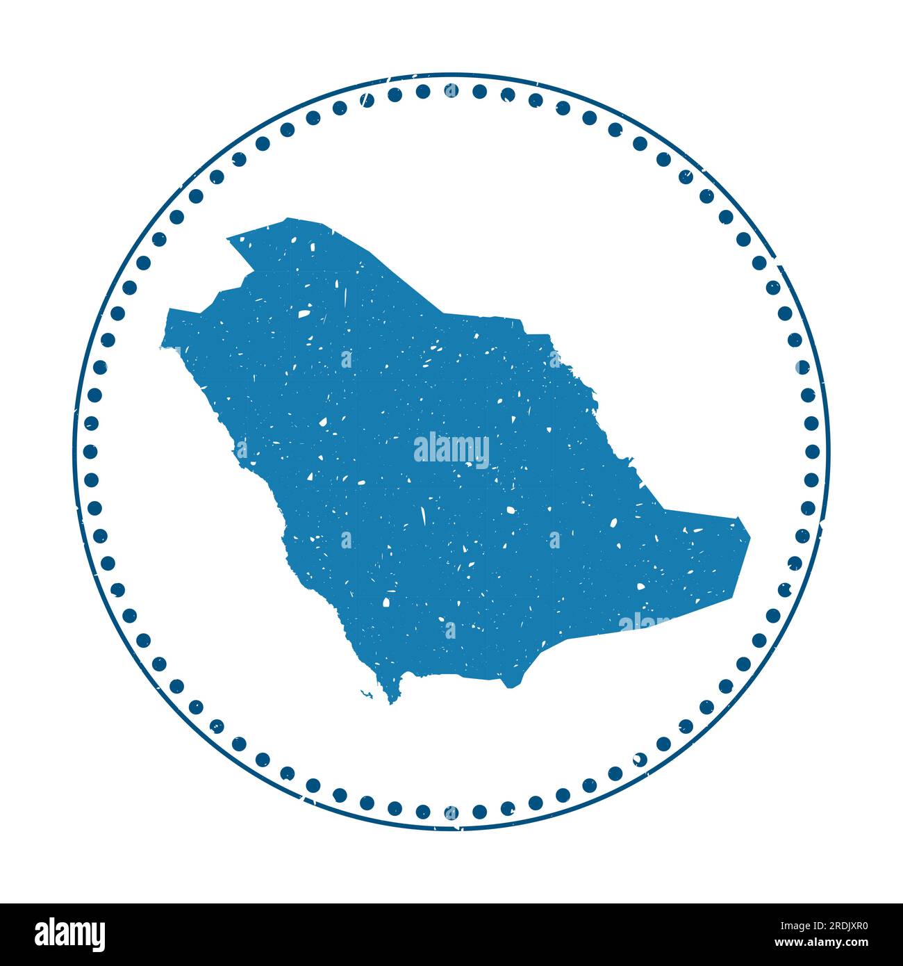 Saudi-Arabien-Aufkleber. Reisegummistempel mit Landkarte, Vektorillustration. Stock Vektor