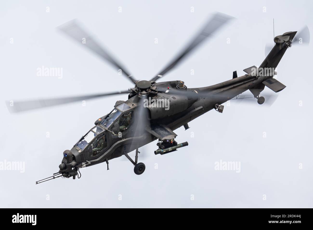 Der Agusta A129 Mangusta-Angriffshubschrauber der italienischen Armee. Stockfoto