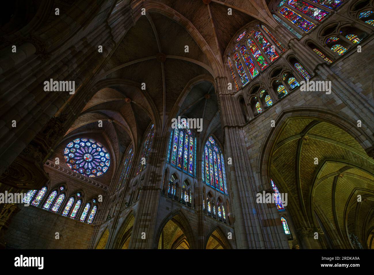 Die Kathedrale Santa María de Regla, Leon. Castilla León, Spanien. Die