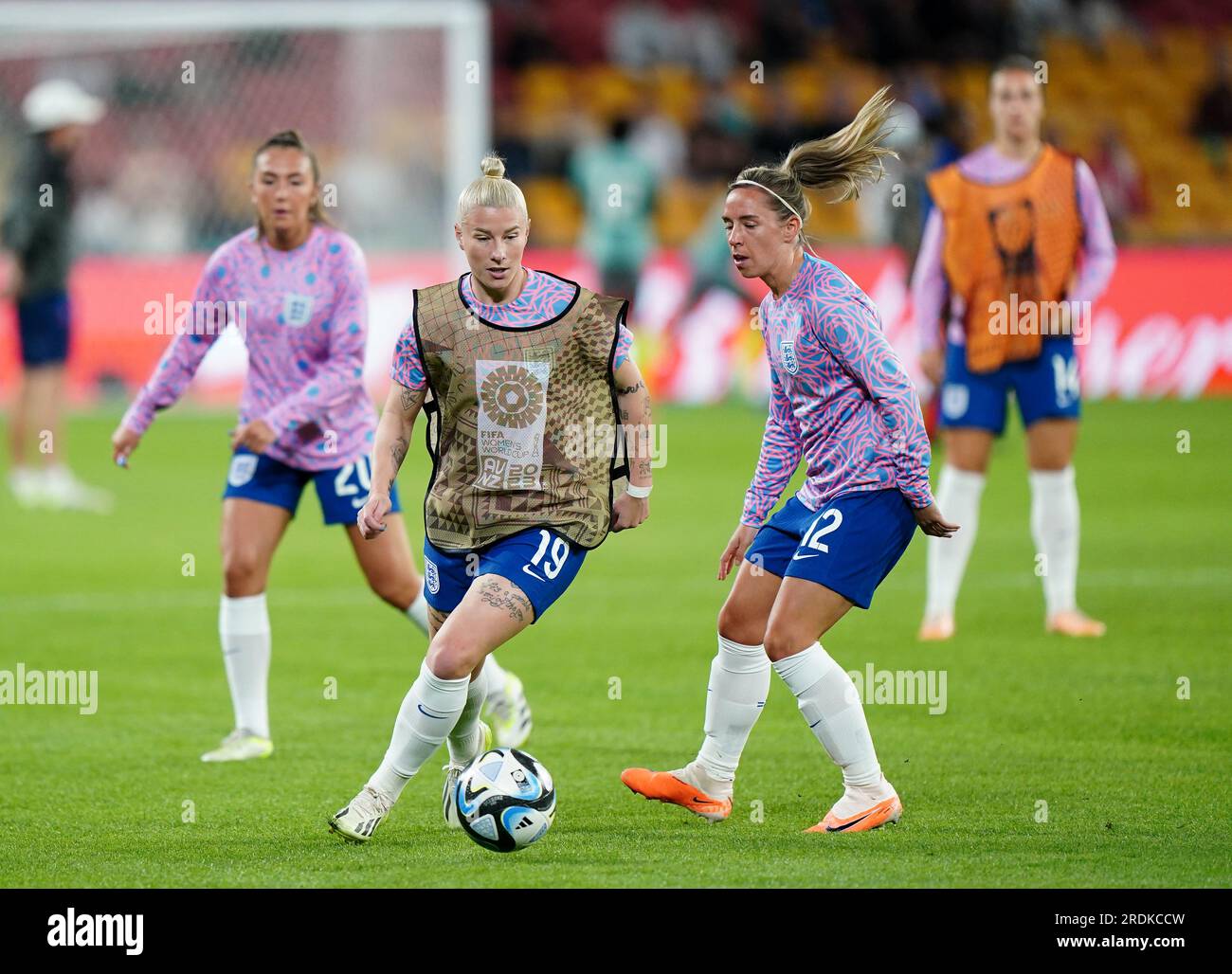 Während der FIFA Frauen-Weltmeisterschaft 2023 trat Gruppe D im Brisbane Stadium in Brisbane an. Bilddatum: Samstag, 22. Juli 2023. Stockfoto