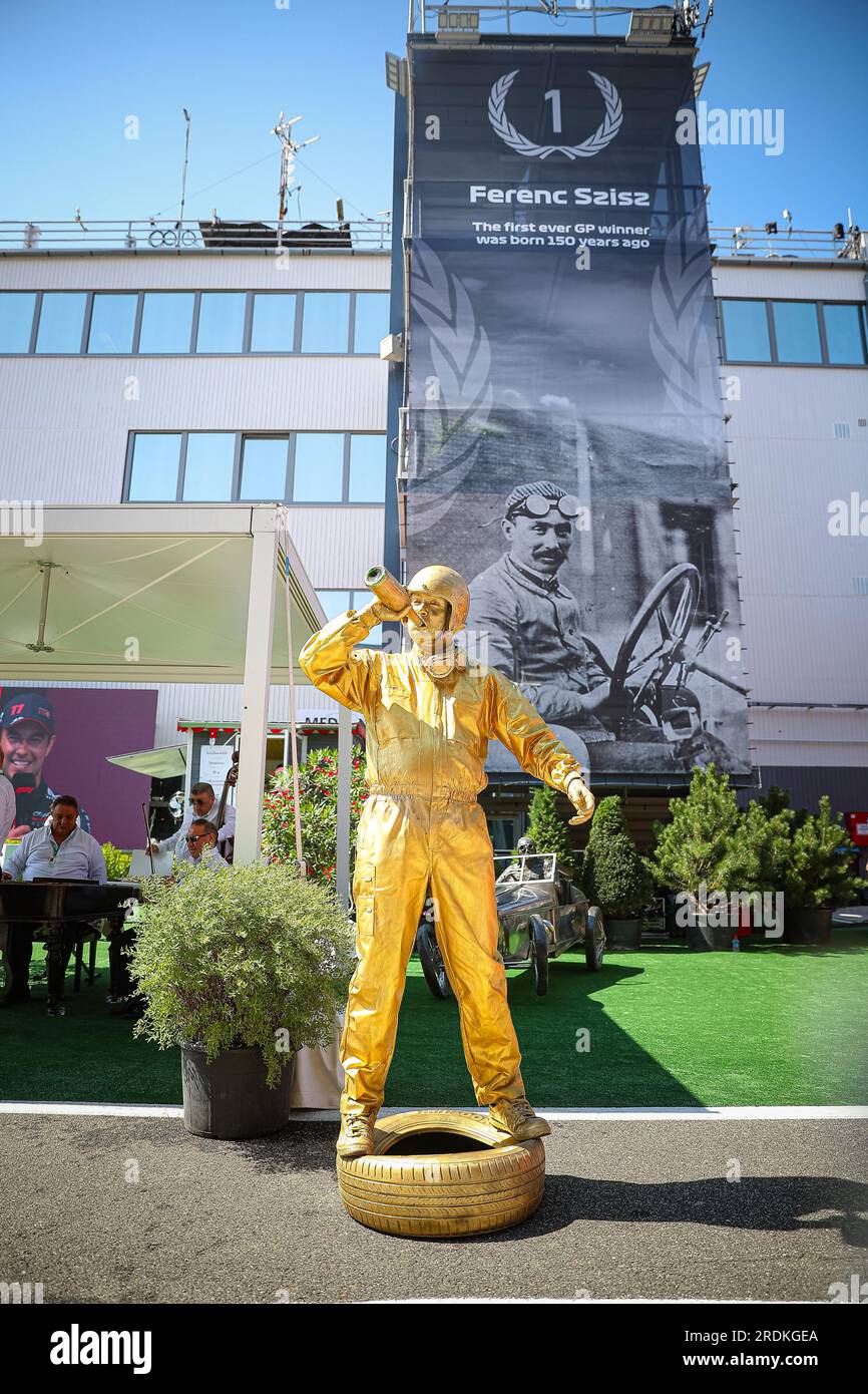 Ungarn, 22/07/2023, allgemeiner Blick auf Paddock während der ungarischen GP, Budapest, 20-23. Juli 2023 beim Hungaroring, Formel-1-Weltmeisterschaft 2023. Stockfoto