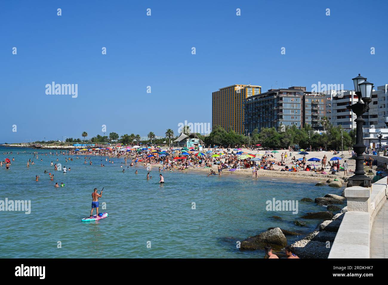 Pane e Pomodoro Beach Stockfoto