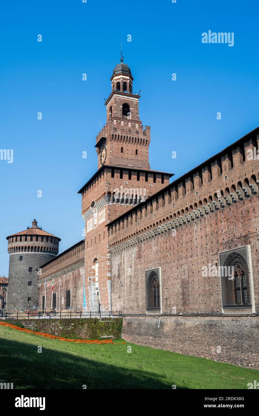 Castello Sforzesco (Schloss Sforza), Mailand, Lombardei, Italien Stockfoto