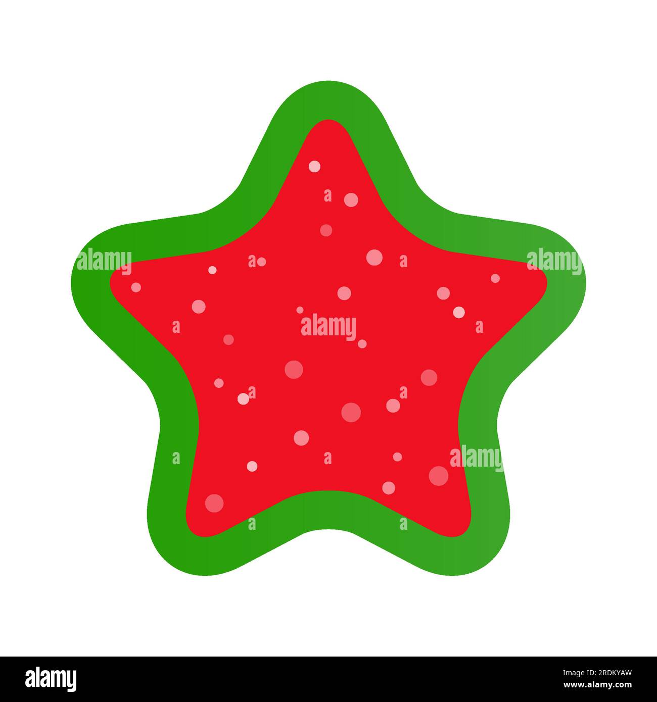 Roter Grüner Weihnachtsstern Auf Weißem Hintergrund Stock Vektor