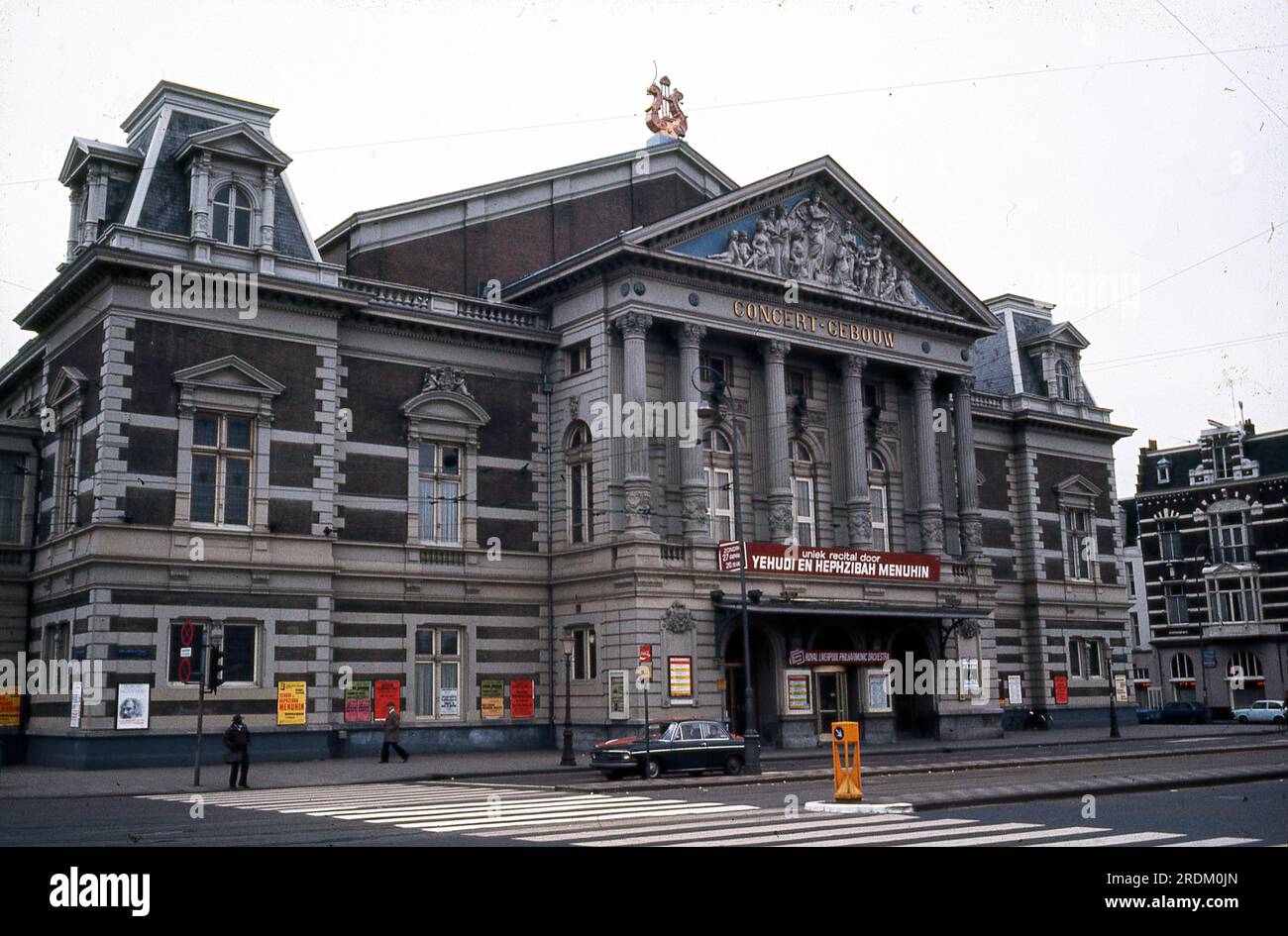 Concertgebouw Building, Amsterdam, Niederlande. Einer der besten Konzertsäle der Welt, zusammen mit der Boston Symphony Hall und dem Musikverein in Wien, Österreich. Stockfoto