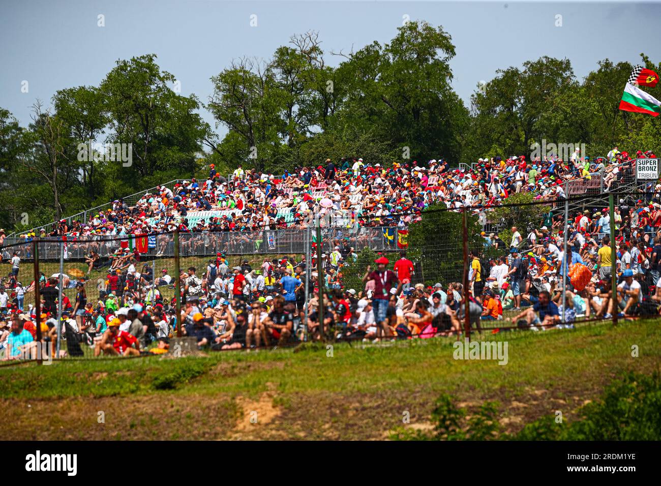 Public/Tifosi/Fan/Grandstand während des ungarischen GP, Budapest, 20-23. Juli 2023, beim Hungaroring, Formel-1-Weltmeisterschaft 2023. Stockfoto