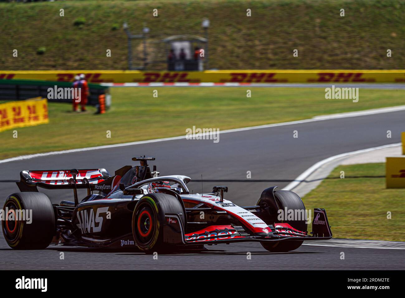 Budapest, Rieti, Ungarn. 21. Juli 2023. Kevin Magnussen (SVE) Haas VF-23.während der freien Übung 3, Samstag, 22. Juli FORMEL 1 QATAR AIRWAYS UNGARISCHER GRAND PRIX 2023 - Jul21 bis Jul23 2023 Hungaroring, Budapest, Ungarn (Kreditbild: © Alessio De Marco/ZUMA Press Wire) NUR REDAKTIONELLE VERWENDUNG! Nicht für den kommerziellen GEBRAUCH! Stockfoto