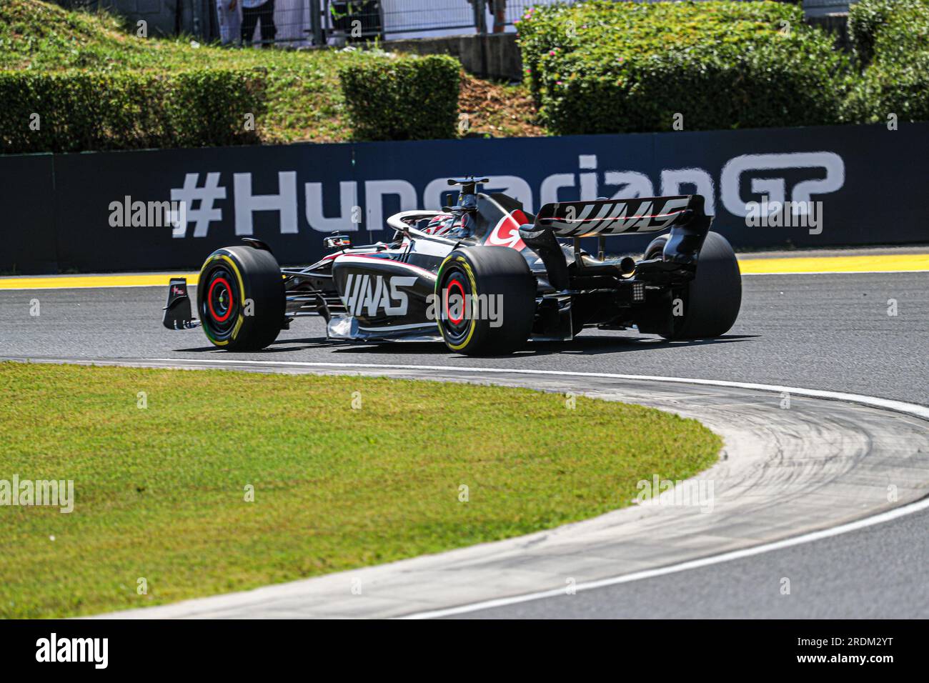Budapest, Rieti, Ungarn. 21. Juli 2023. Kevin Magnussen (SVE) Haas VF-23.während der freien Übung 3, Samstag, 22. Juli FORMEL 1 QATAR AIRWAYS UNGARISCHER GRAND PRIX 2023 - Jul21 bis Jul23 2023 Hungaroring, Budapest, Ungarn (Kreditbild: © Alessio De Marco/ZUMA Press Wire) NUR REDAKTIONELLE VERWENDUNG! Nicht für den kommerziellen GEBRAUCH! Stockfoto