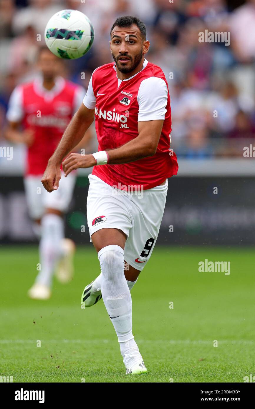 BRÜGGE - Vangelis Pavlidis von AZ Alkmaar während des Freundschaftsspiels zwischen Club Brügge und AZ Alkmaar am 22. Juli 2023 im Jan Breydel Stadion in Brügge, Belgien. AP | niederländische Höhe | Ed VAN DE POL Stockfoto