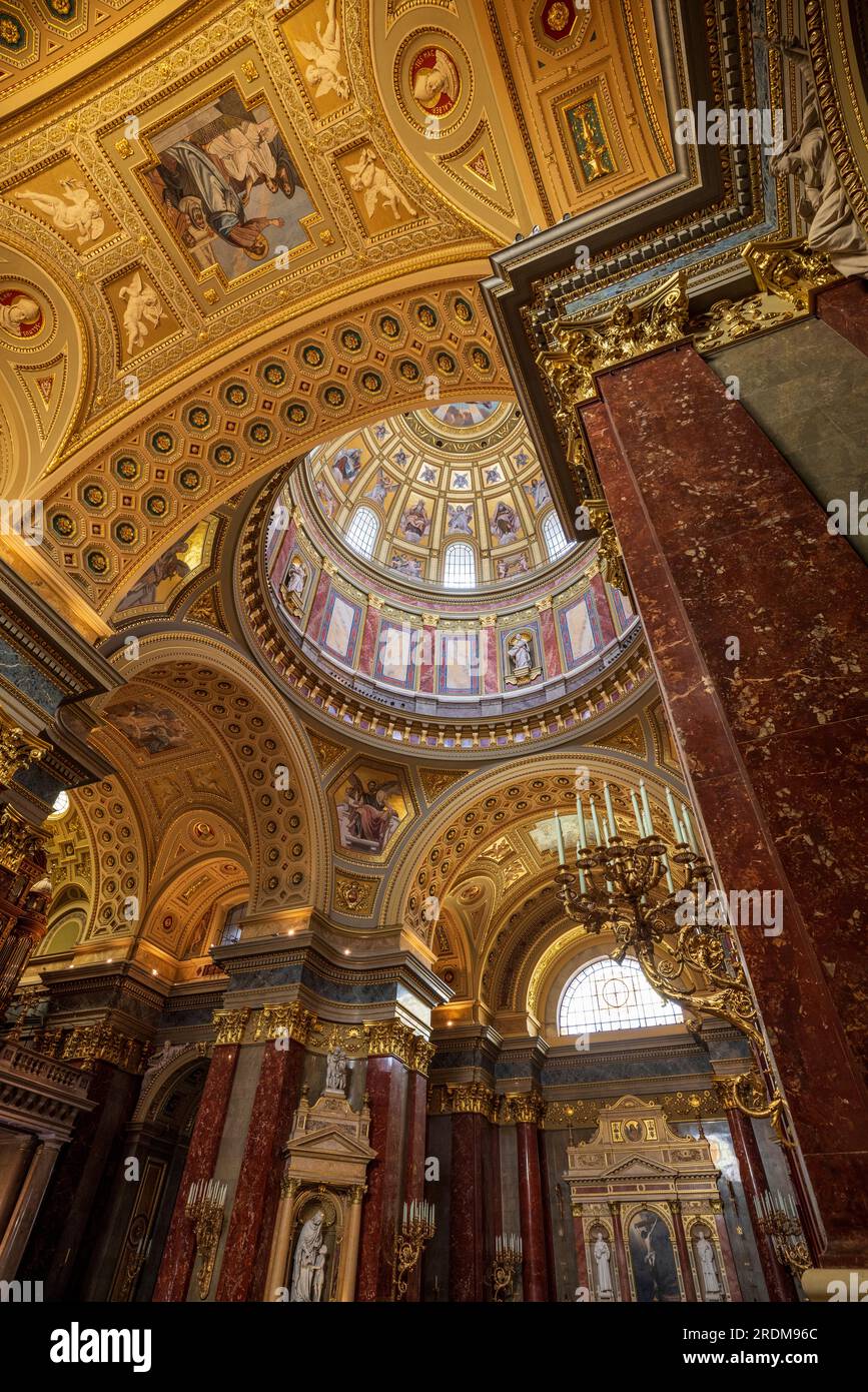 Das Innere der St.-Stephans-Basilika, Budapest, Ungarn Stockfoto
