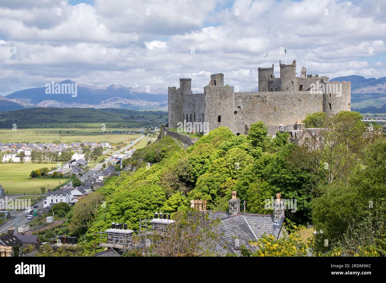 Harlech Castle in Harlech, Gwynedd, North Wales, Großbritannien Stockfoto