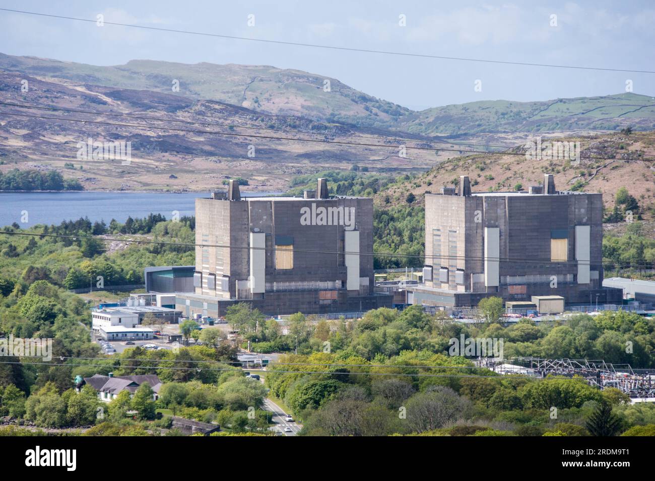 Trawsfynydd Nuclear Power Station 'Atomfa Trawsfynydd', verwaltet von Magnox Ltd und der Nuclear Decommissioning Authority (NDA), North Wales, Vereinigtes Königreich Stockfoto