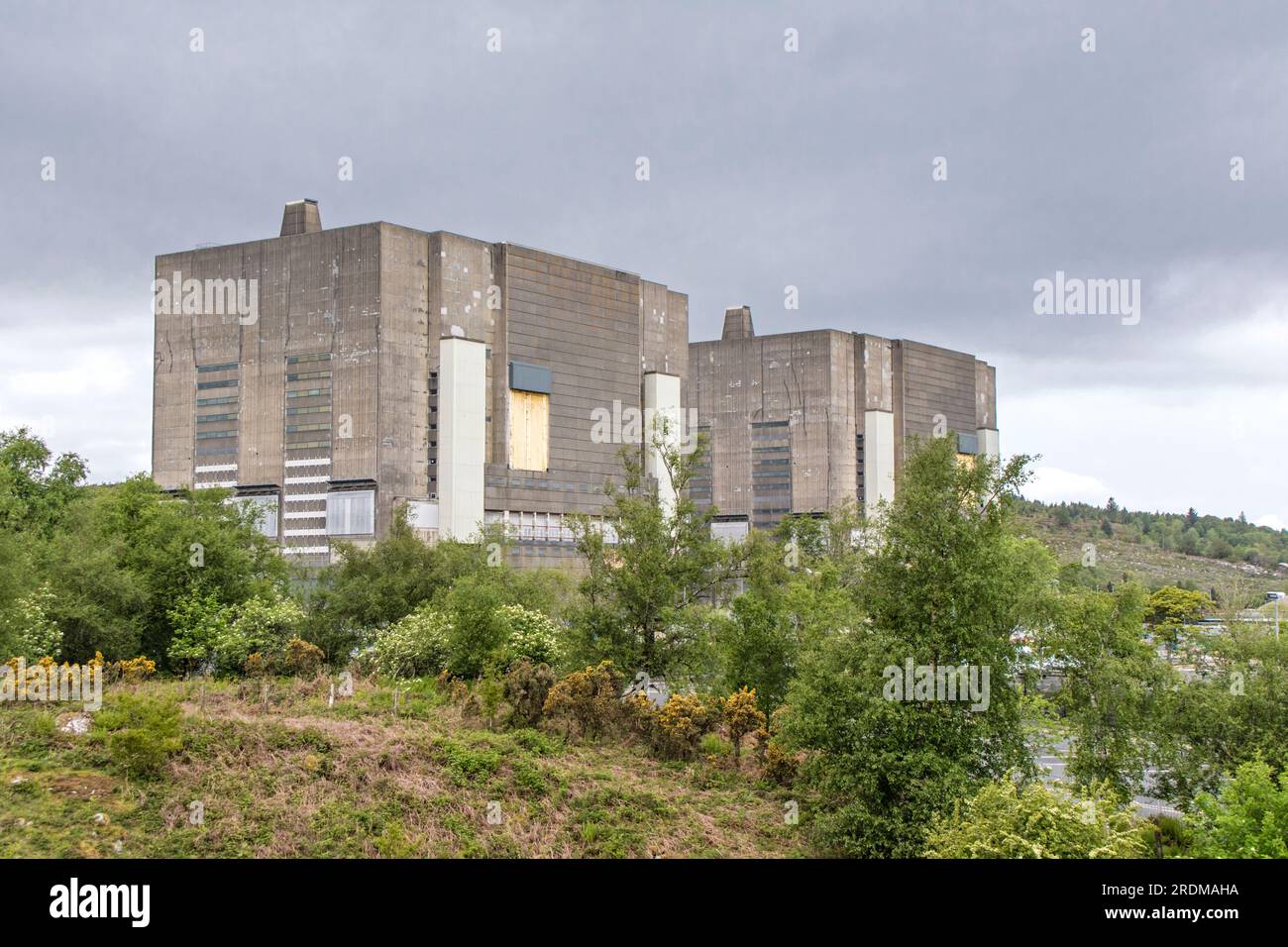 Trawsfynydd Nuclear Power Station 'Atomfa Trawsfynydd', verwaltet von Magnox Ltd und der Nuclear Decommissioning Authority (NDA), North Wales, Vereinigtes Königreich Stockfoto