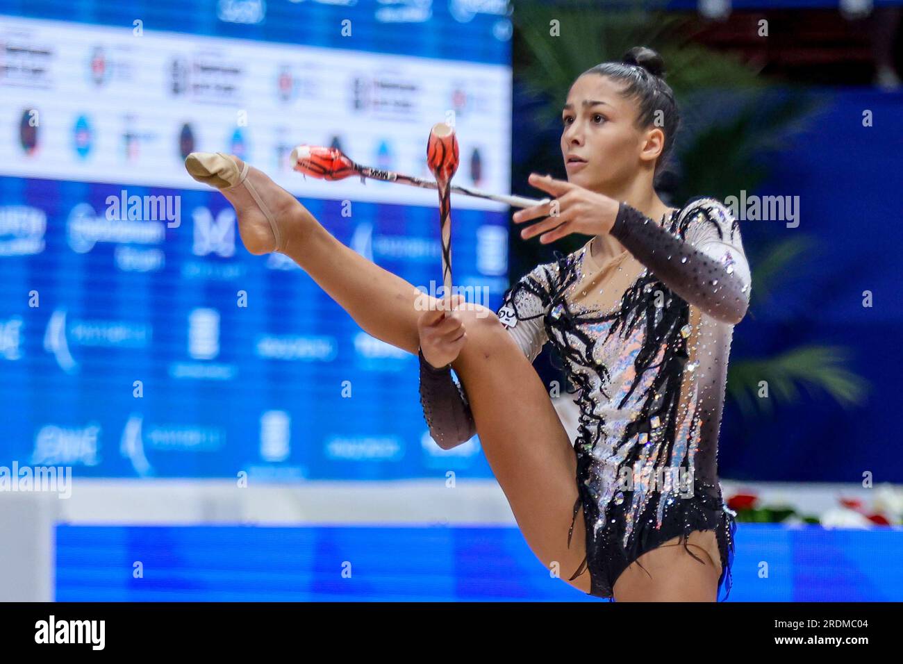 RAFFAELI Sofia (ITA) während des Rhythmic Gymnastics - Weltmeisterschaft, Gymnastik in Mailand, Italien, Juli 22 2023 Stockfoto
