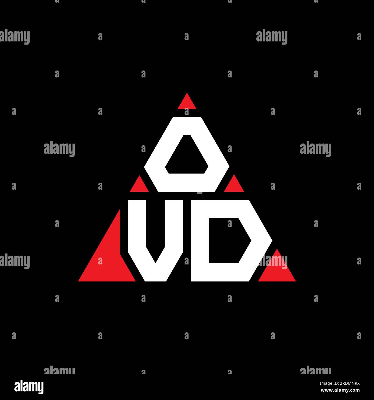 OVDLogo mit Dreiecksbuchstaben und Dreiecksform. OVDDreieckLogo