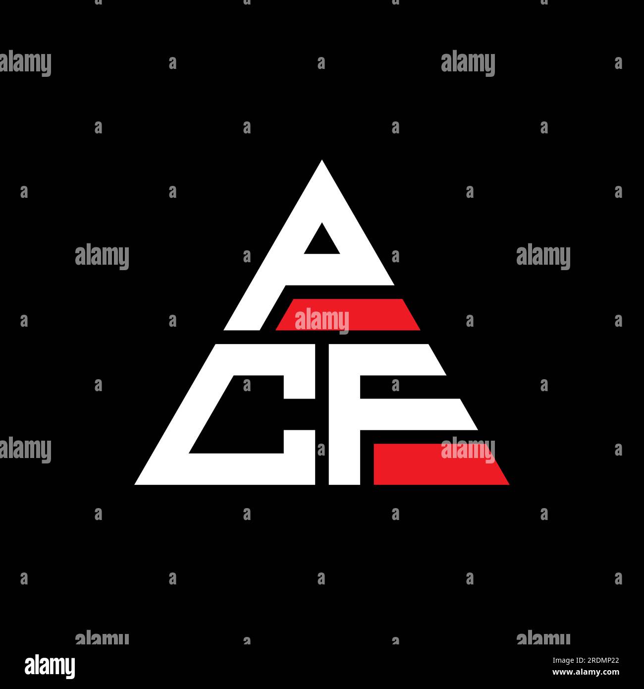 Pycf Logo PCF-Logo mit Dreiecksbuchstaben und Dreiecksform. PCF-Monogramm mit ...