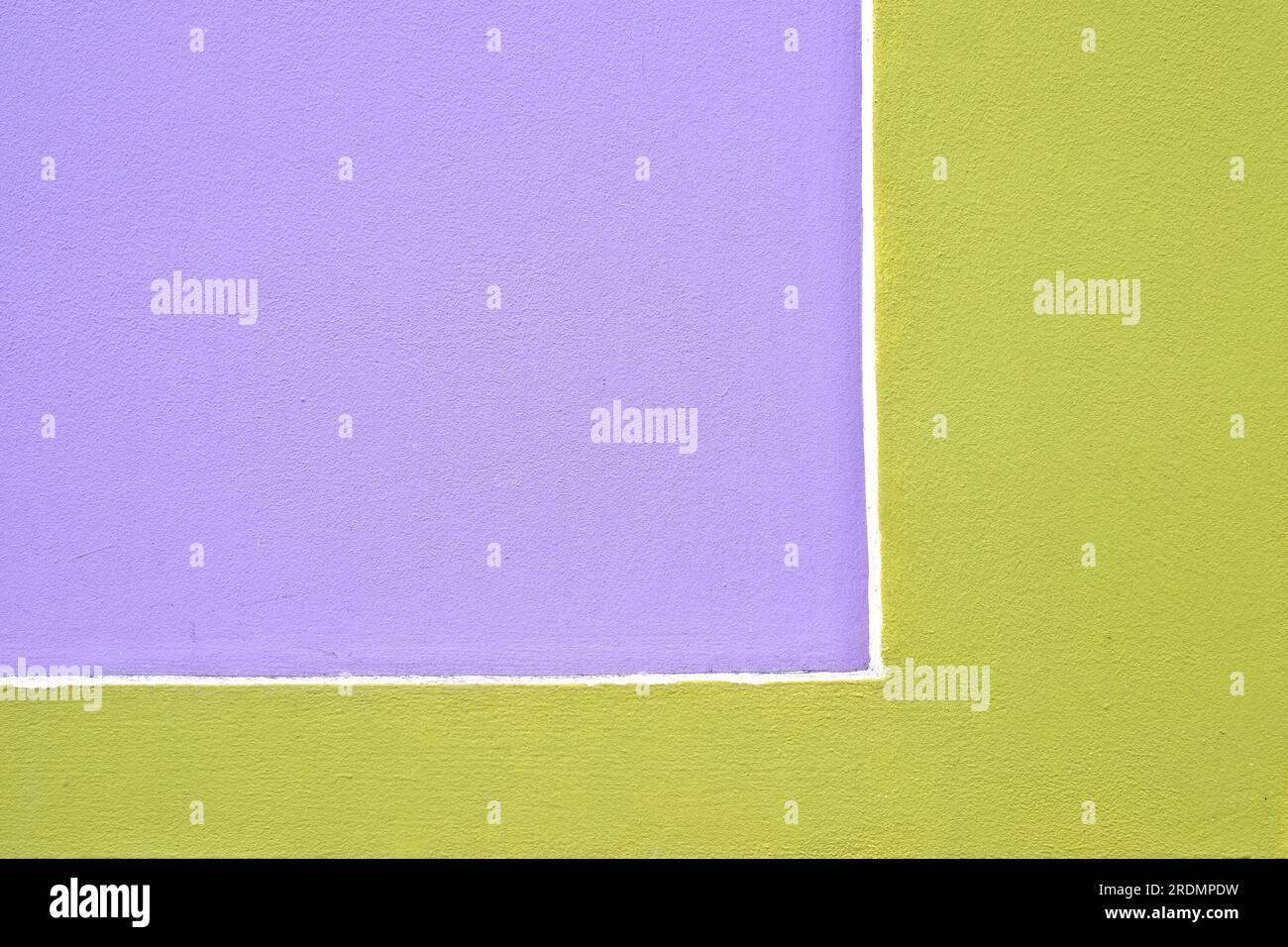 Einfache Pastell lila Form mit Ecke olive grünen Rahmen. Stockfoto