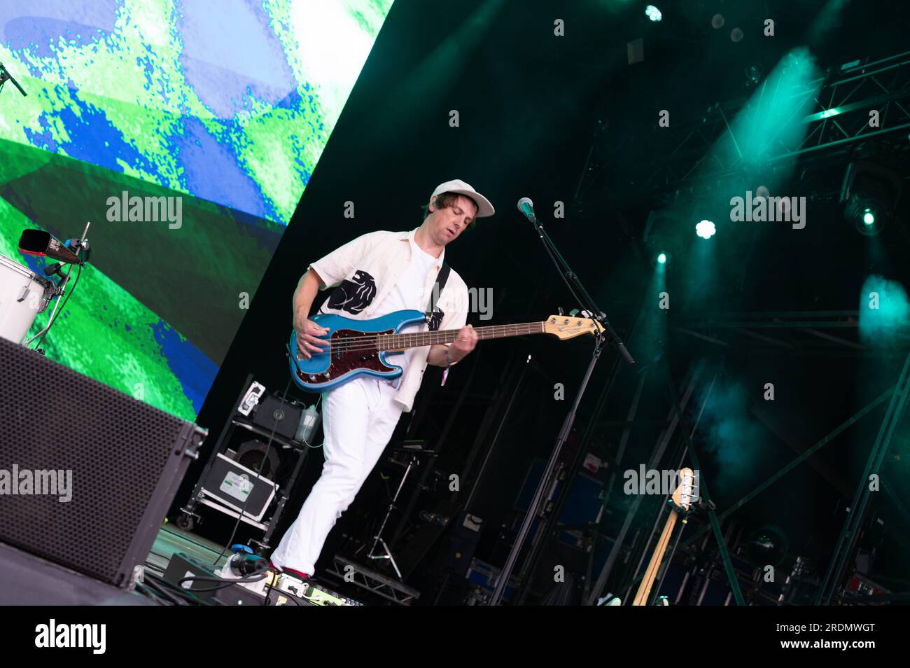 DJANGO DJANGO Band trat am 21. Juli 2023 während des Blue Dot Festivals 2023 in der Jodrell Bank, Cheshire-UK, in der Lovell Stage auf. Stockfoto