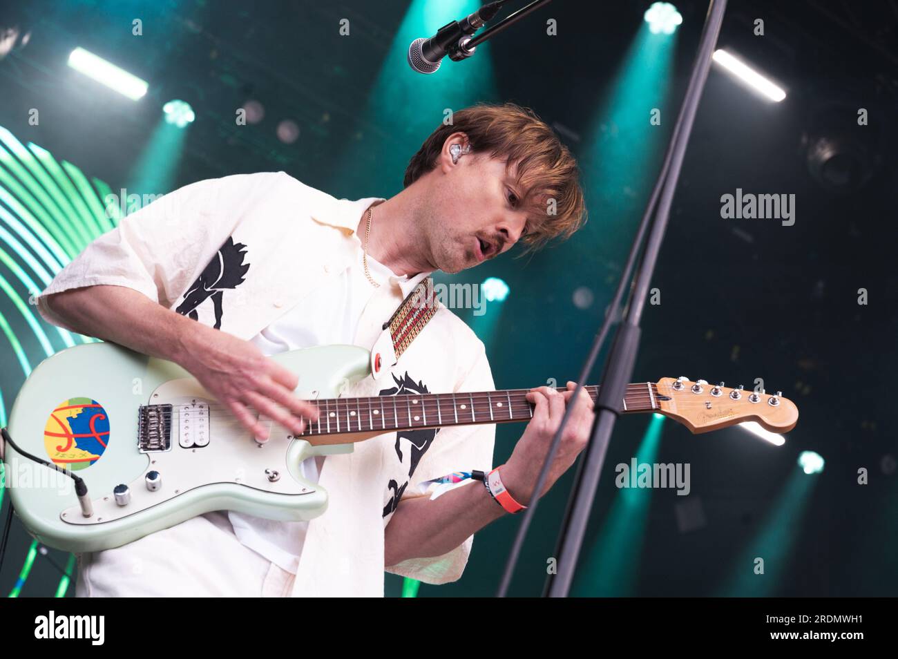 DJANGO DJANGO Band trat am 21. Juli 2023 während des Blue Dot Festivals 2023 in der Jodrell Bank, Cheshire-UK, in der Lovell Stage auf. Stockfoto