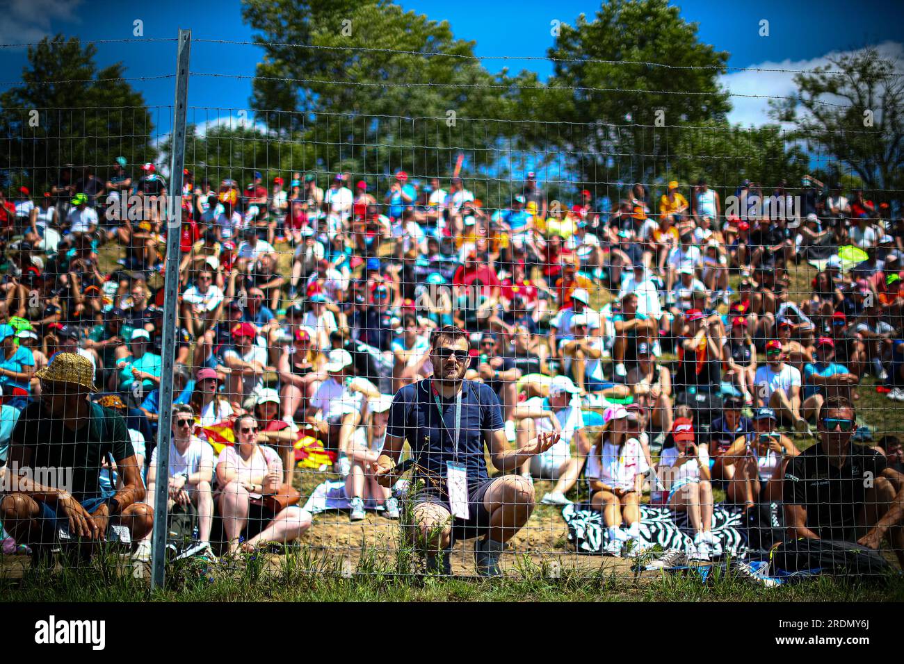 Public/Tifosi/Fan/Grandstand während des ungarischen GP, Budapest, 20-23. Juli 2023, beim Hungaroring, Formel-1-Weltmeisterschaft 2023. Stockfoto