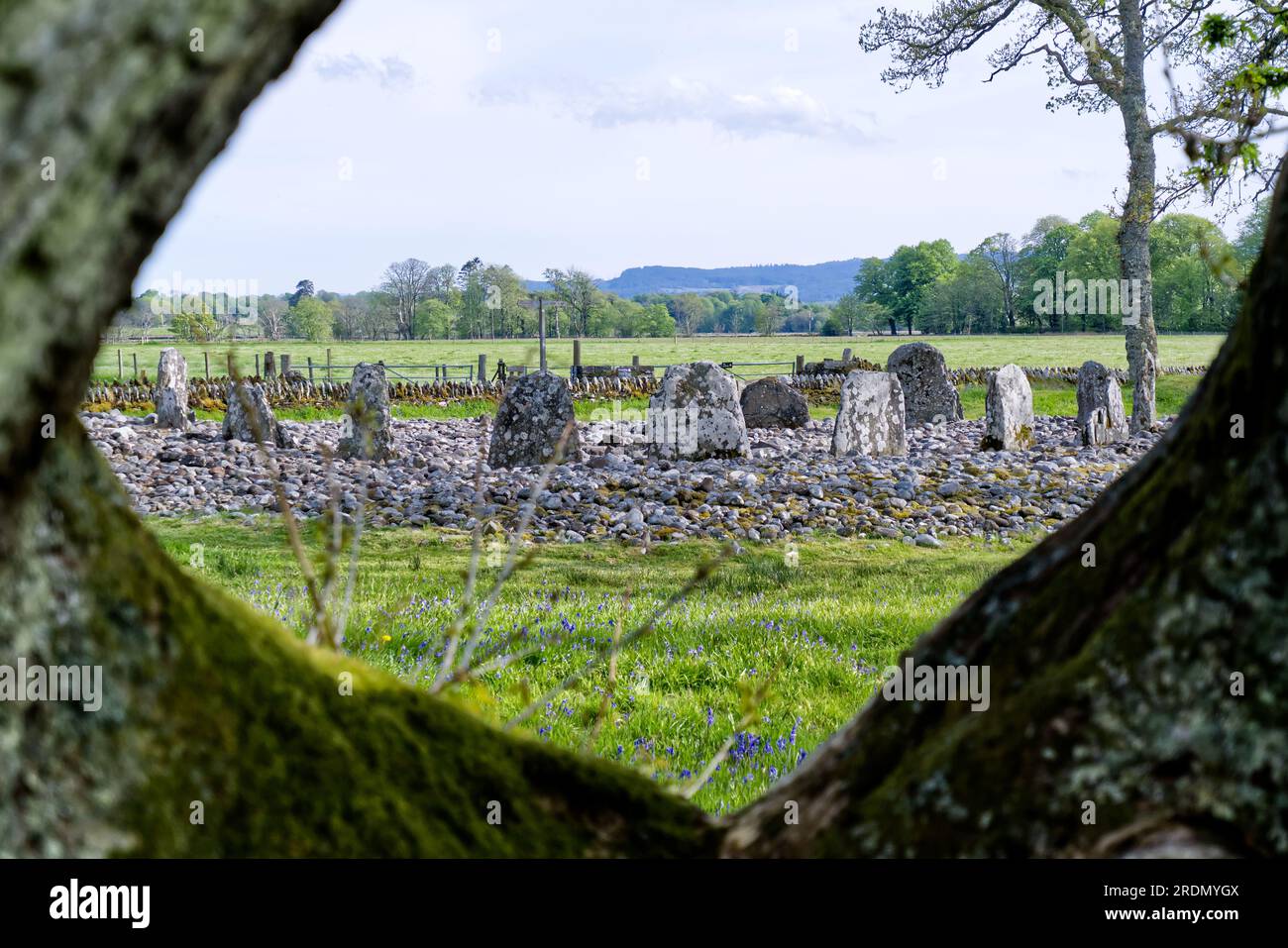 Temple Wood South Cairn, Kilmartin Glen Neolithic Site, Kilmartin, Argyll, Schottland Stockfoto