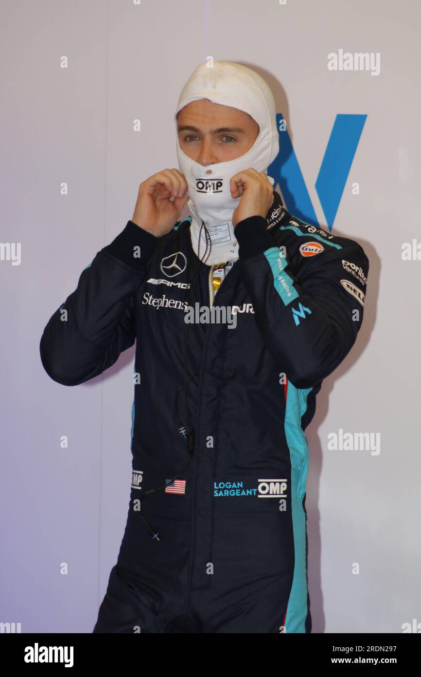 MOGYOROD, BUDAPEST, Ungarn. 22. Juli 2023. #2, Logan Sargeant, USA, Team Williams F1 FW45, Mercedes-Motor, Formel 1, F1 Grand Prix - Formel 1 Ungarn - Formel 1 - 22. JULY2023 Uhr Hungaroring, - Honorarpflichtiges Foto, gebührenpflichtiges Bild, Copyright © THILL Arthur/ATPimages (THILL Arthur/ATP/SPP) Guthaben: SPP Sport Press Photo. Alamy Live News Stockfoto