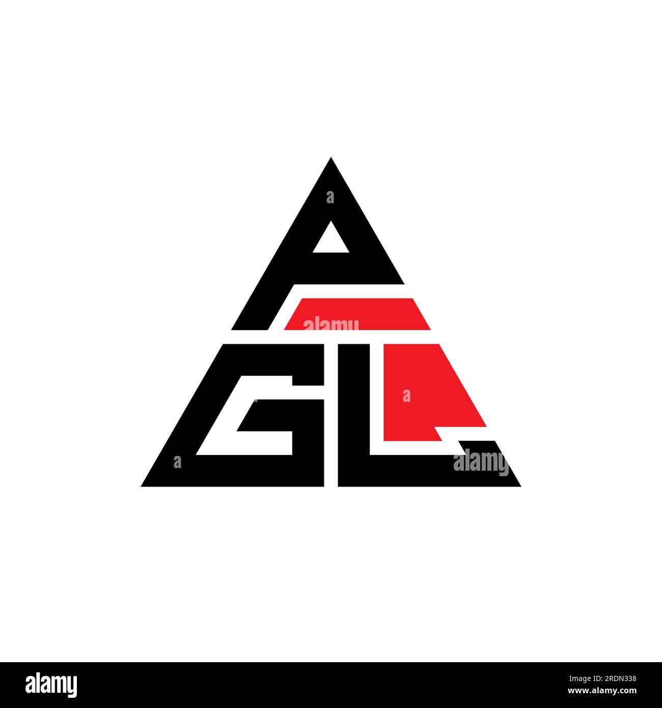 PGL-Logo mit Dreiecksbuchstaben und Dreiecksform. PGL Dreieck Logo Design Monogramm. PGL-dreieckige Vektor-Logo-Vorlage mit roter Farbe. PGL Triangul Stock Vektor