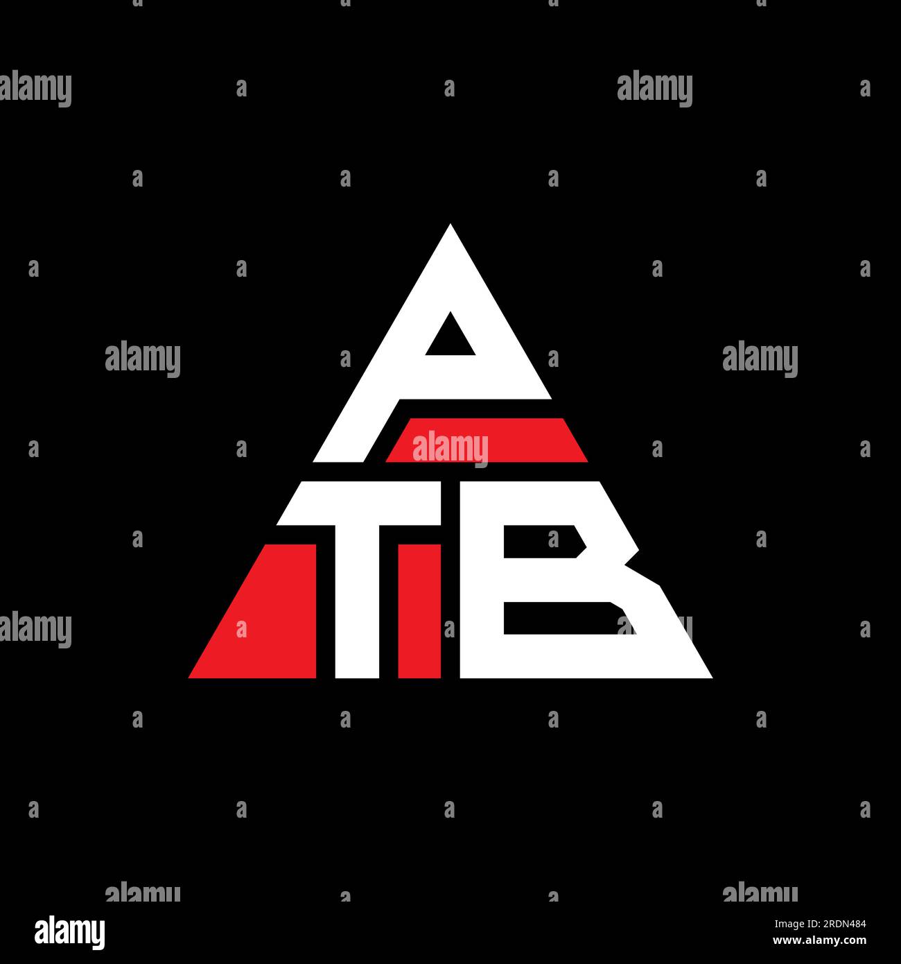 PTB-Logo mit Dreiecksbuchstaben und Dreiecksform. PTB-Dreieck-Logo-Monogramm. PTB-Dreieck-Vektor-Logo-Vorlage mit roter Farbe. PTB Triangul Stock Vektor
