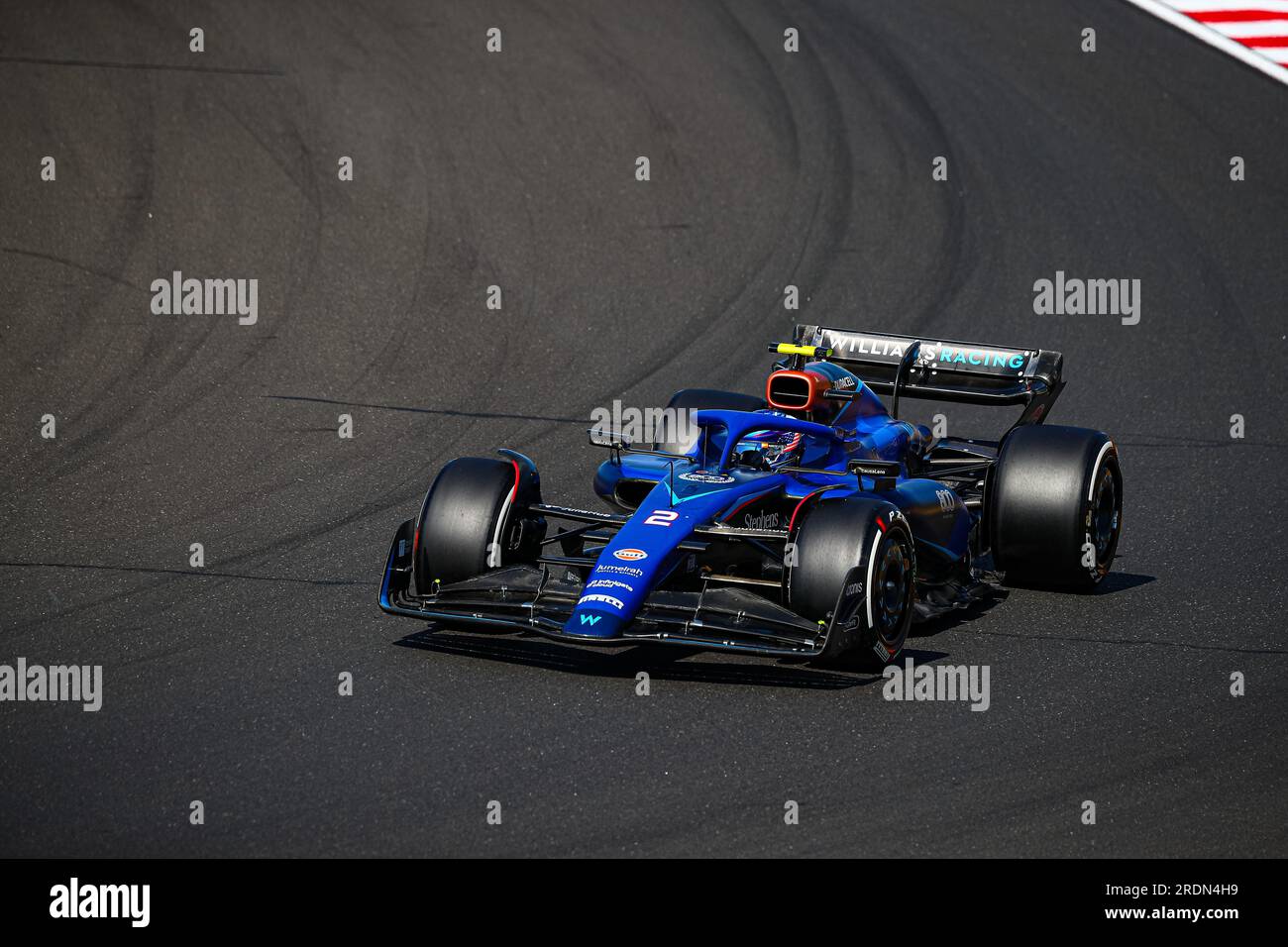 #02 Logan SarSergeant, (USA) Williams Mercedes während des ungarischen GP, Budapest, 20-23. Juli 2023, beim Hungaroring, Formel-1-Weltmeisterschaft 2023. Stockfoto