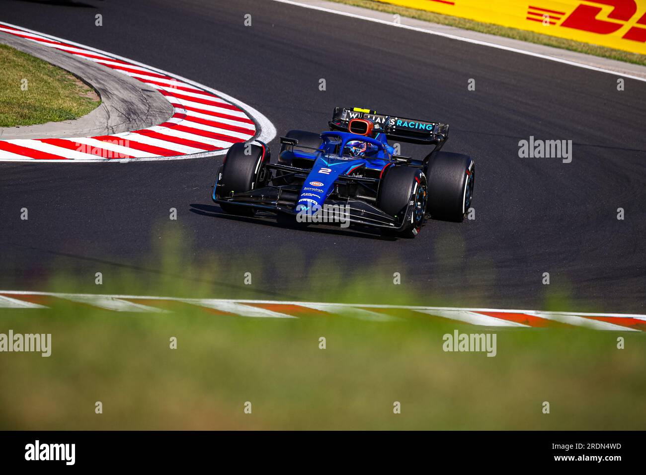 #02 Logan SarSergeant, (USA) Williams Mercedes während des ungarischen GP, Budapest, 20-23. Juli 2023, beim Hungaroring, Formel-1-Weltmeisterschaft 2023. Stockfoto