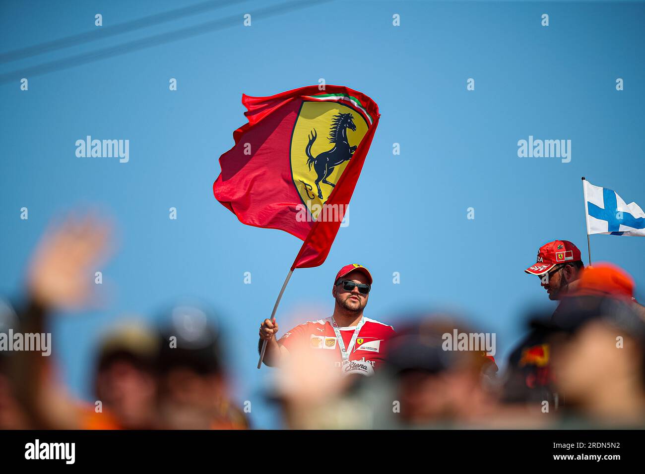 Flaggen während des ungarischen GP, Budapest, 20-23. Juli 2023 bei der ungarischen Formel-1-Weltmeisterschaft 2023. Stockfoto