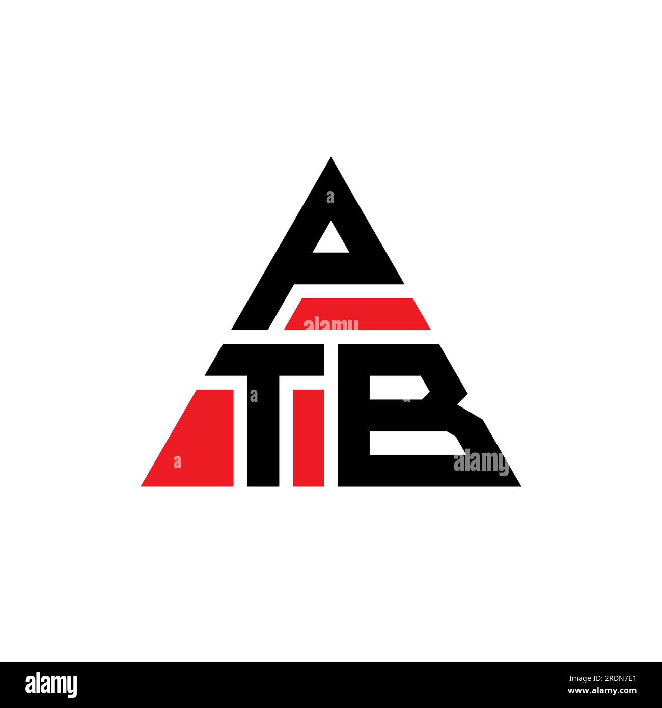 PTB-Logo mit Dreiecksbuchstaben und Dreiecksform. PTB-Dreieck-Logo-Monogramm. PTB-Dreieck-Vektor-Logo-Vorlage mit roter Farbe. PTB Triangul Stock Vektor