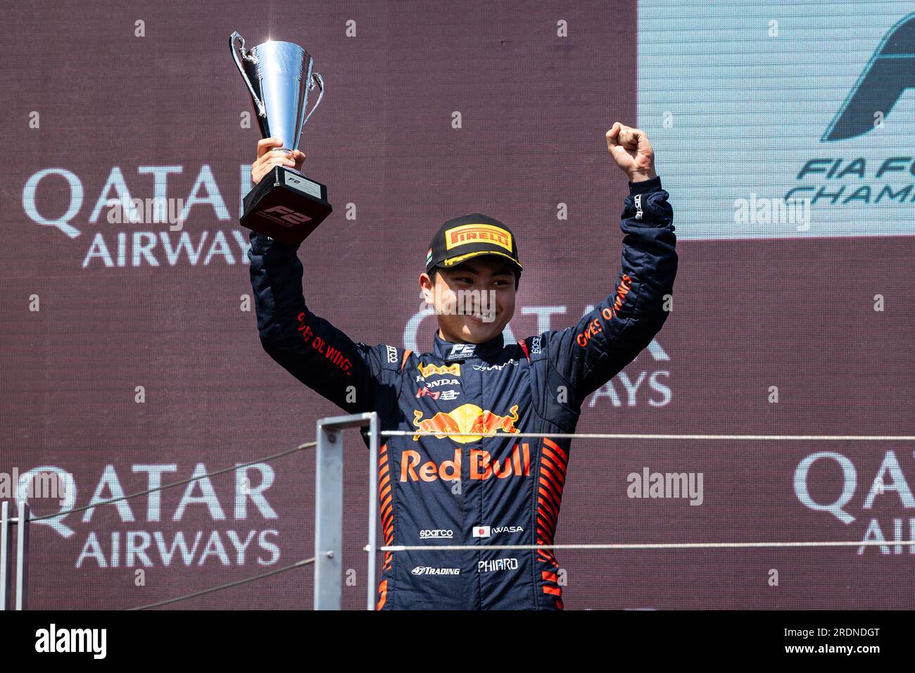 IWASA Ayumu (jpn), DAMS, Dallara F2, Portrait während der 9. Runde der FIA-Formel-2-Meisterschaft 2023 vom 21. Bis 23. Juli 2023 auf dem Hungaroring in Mogyorod, Ungarn Stockfoto
