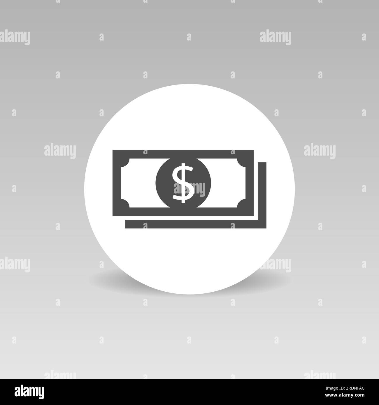 Einfache Dollar banknote Symbol. Geld Zeichen isoliert, Vektor, Abbildung Stock Vektor
